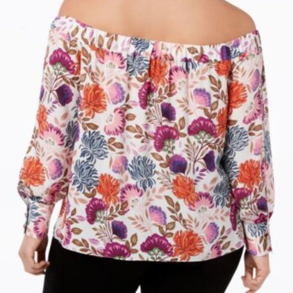 INC Women's Plus Off the Shoulder Split Sleeve Floral Top - Sz 2X - NEW w/ TAGS - Picture 2 of 5